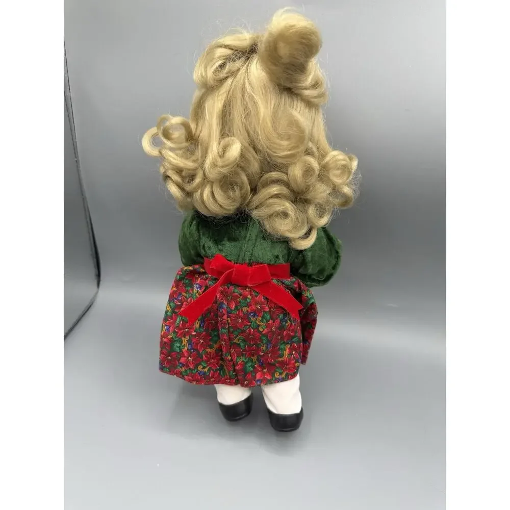 Precious Moments Beth Doll 16” 1999 Item 1314 Christmas Dress W Tags Blonde